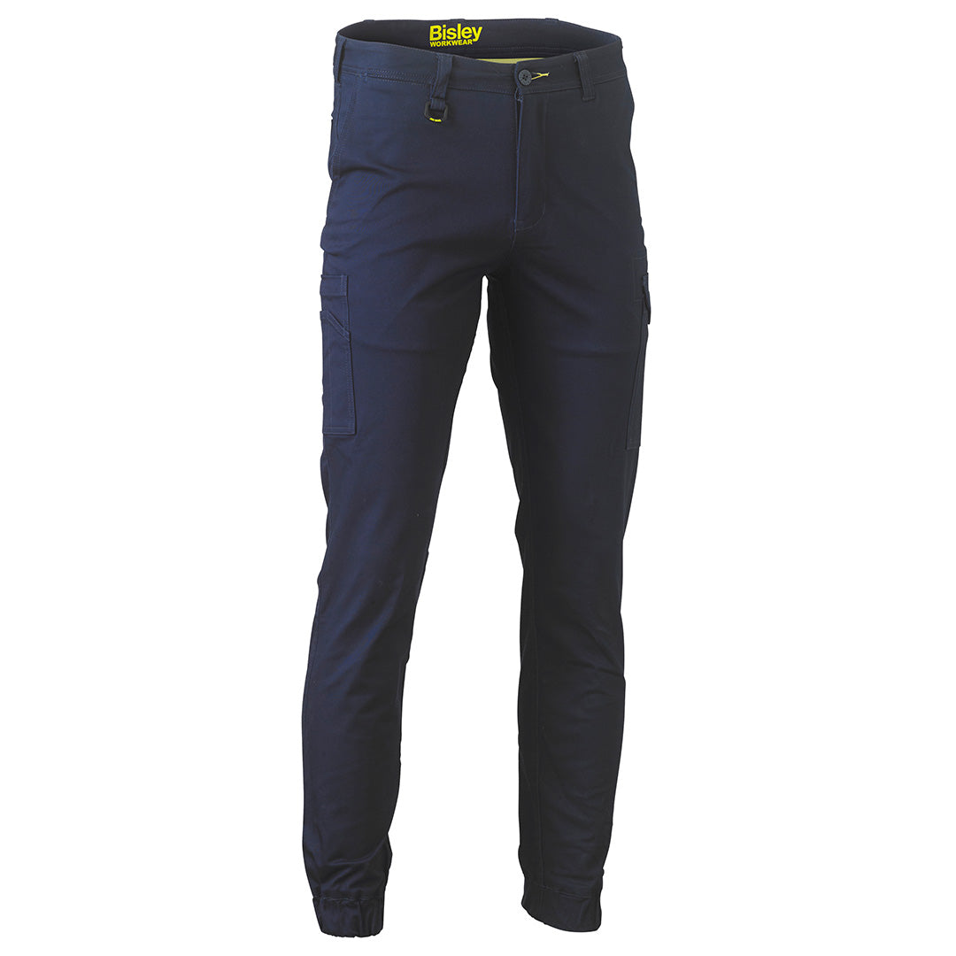 House of Uniforms The Stretch Cotton Drill Cargo Cuffed Pant | Mens Bisley Navy
