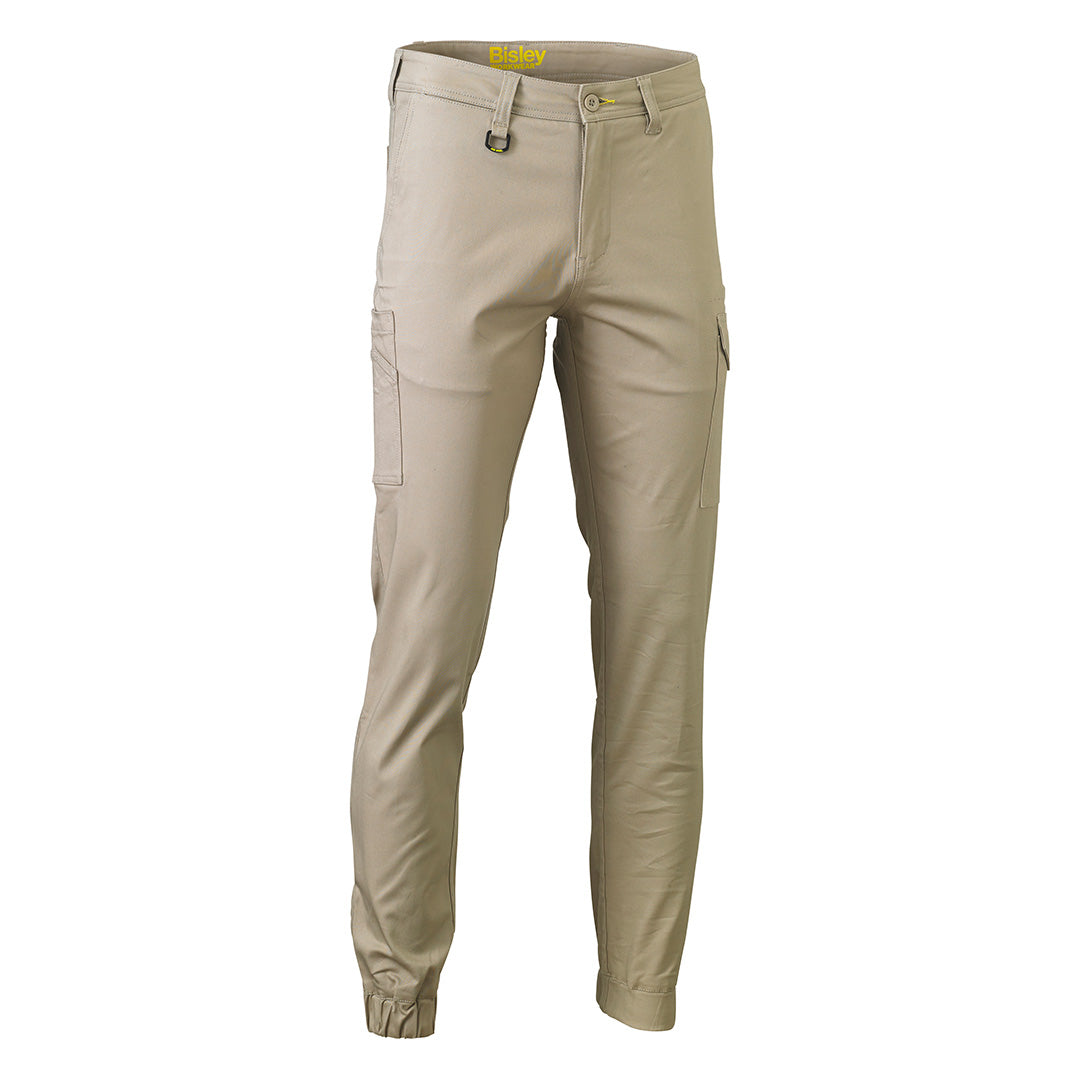 House of Uniforms The Stretch Cotton Drill Cargo Cuffed Pant | Mens Bisley Stone