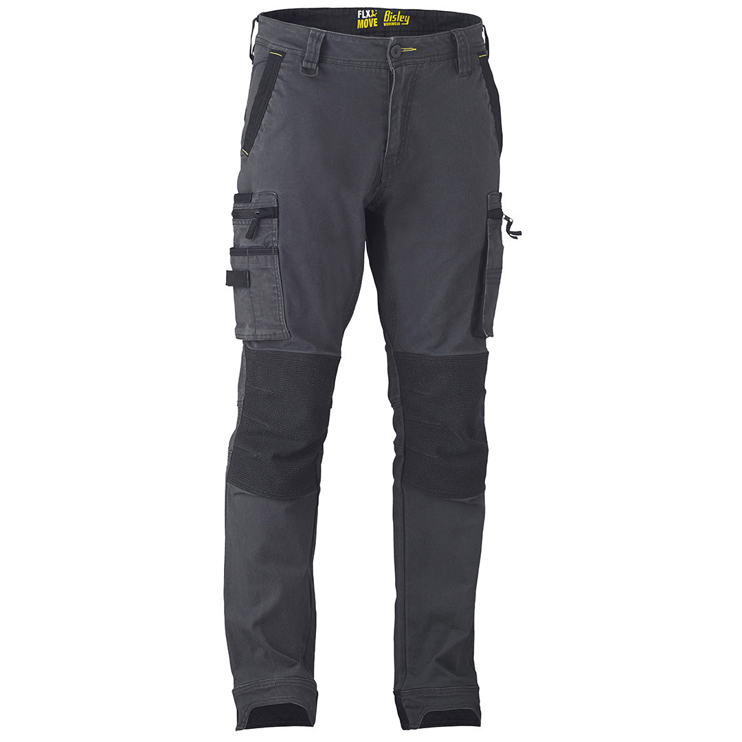 House of Uniforms The Flex and Move Utility Zip Cargo Pant | Mens Bisley Charcoal
