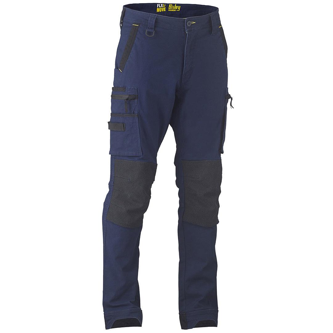 House of Uniforms The Flex and Move Utility Zip Cargo Pant | Mens Bisley Navy