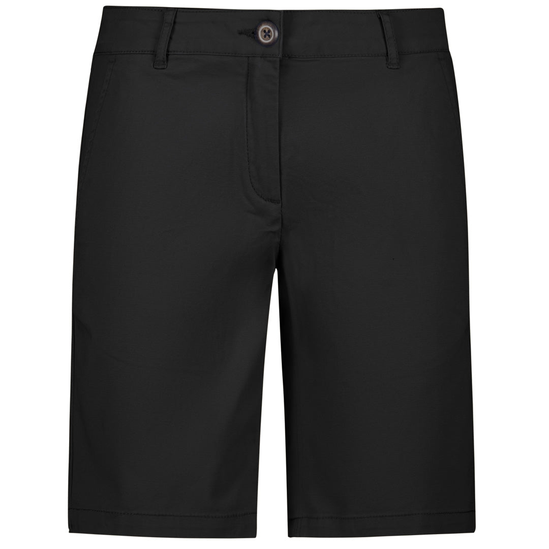 House of Uniforms The Lawson Chino Short | Ladies Biz Collection Black