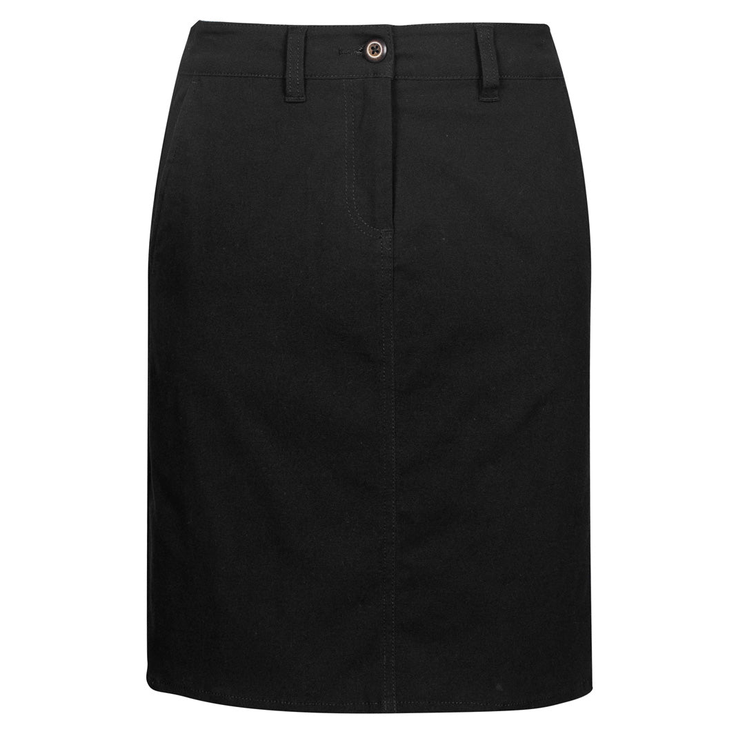 House of Uniforms The Lawson Chino | Ladies | Skirt Biz Collection Black