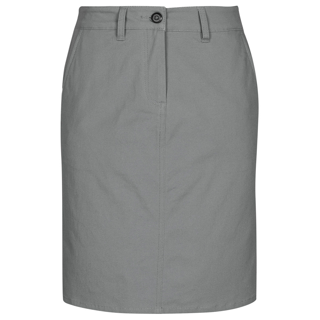House of Uniforms The Lawson Chino | Ladies | Skirt Biz Collection Grey