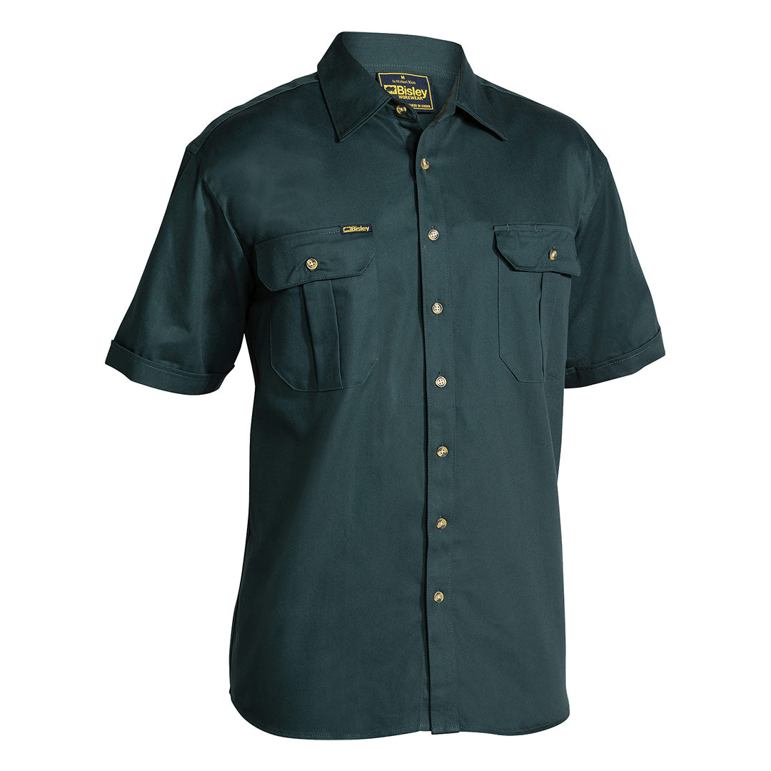 House of Uniforms The Original Cotton Drill Shirt | Short Sleeve | Mens Bisley Bottle