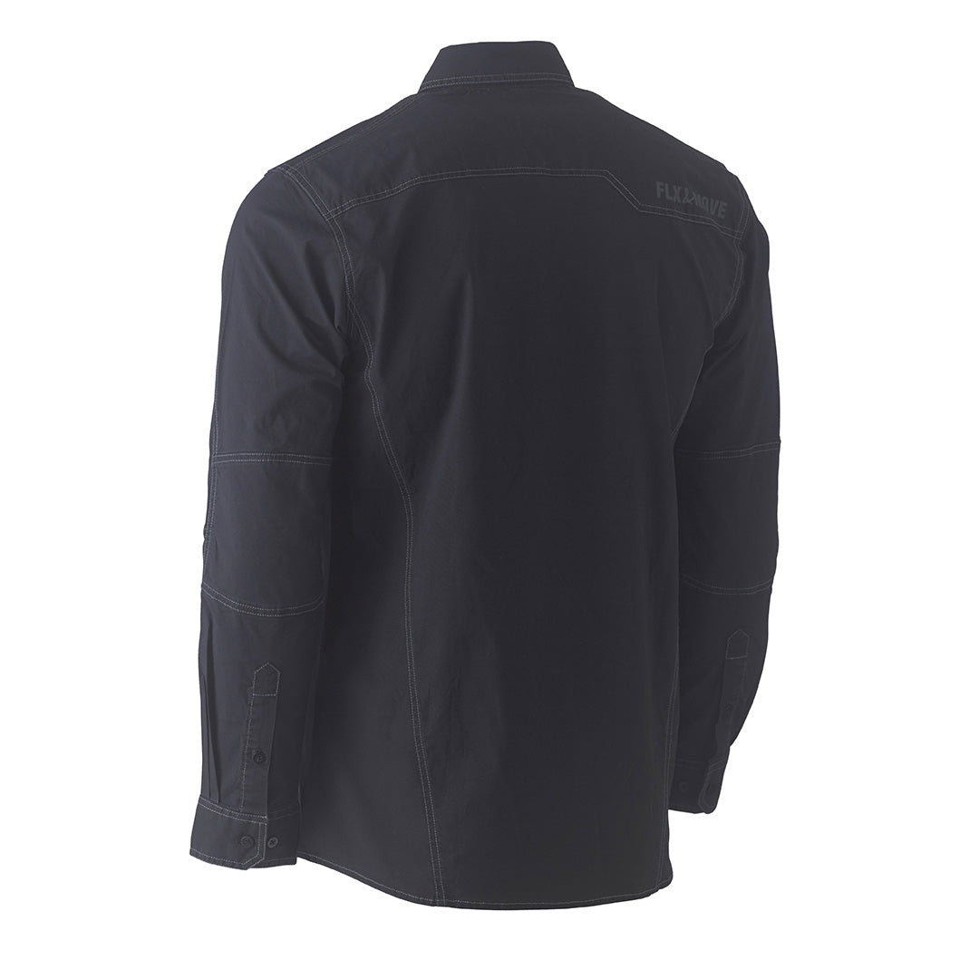 House of Uniforms The Flex and Move Utility Shirt | Long Sleeve | Mens Bisley
