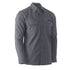 House of Uniforms The Flex and Move Utility Shirt | Long Sleeve | Mens Bisley Charcoal