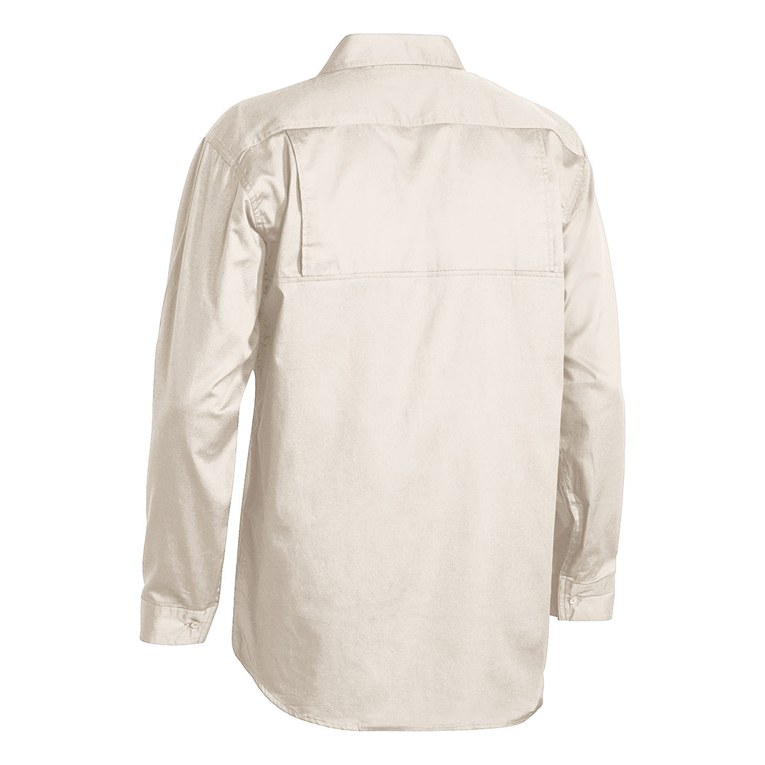 House of Uniforms The Cool Lightweight Drill Shirt  | Long Sleeve | Mens Bisley