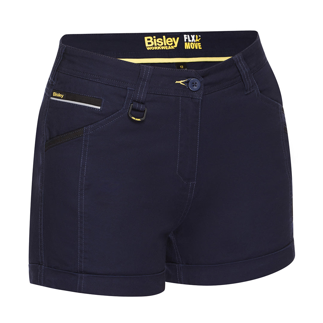 House of Uniforms The Flex and Move Short | Ladies Bisley Navy