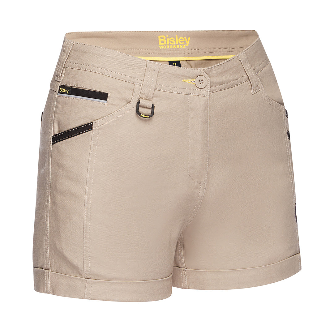 House of Uniforms The Flex and Move Short | Ladies Bisley Stone