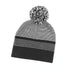 House of Uniforms The Stripe Pom Pom Beanie | Unisex Grace Collection Black/White