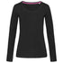 House of Uniforms The Claire V Neck Tee | Long Sleeve | Ladies Stedman Black