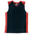 House of Uniforms The Contrast Basketball Singlet | Mens Bocini Black/Red