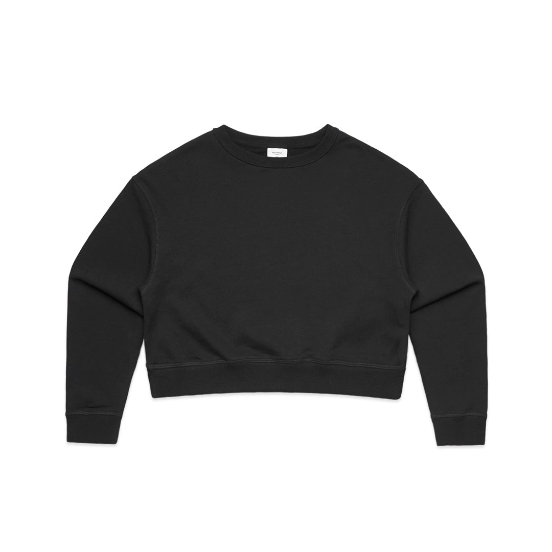 House of Uniforms The Cropped Crew | Ladies AS Colour Black