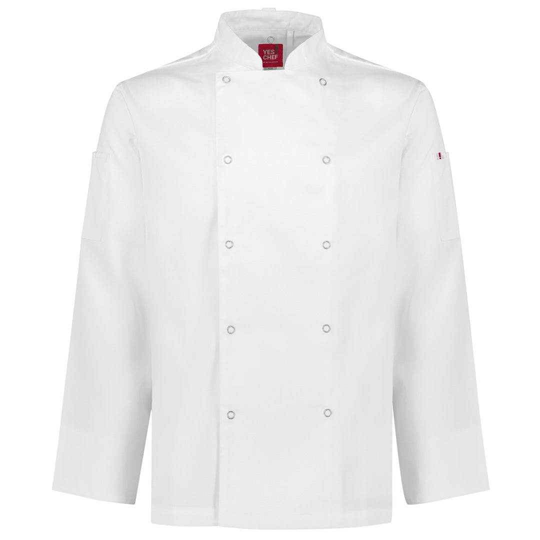 House of Uniforms The Zest Chefs Jacket | Short & Long Sleeve | Mens Yes! Chef White