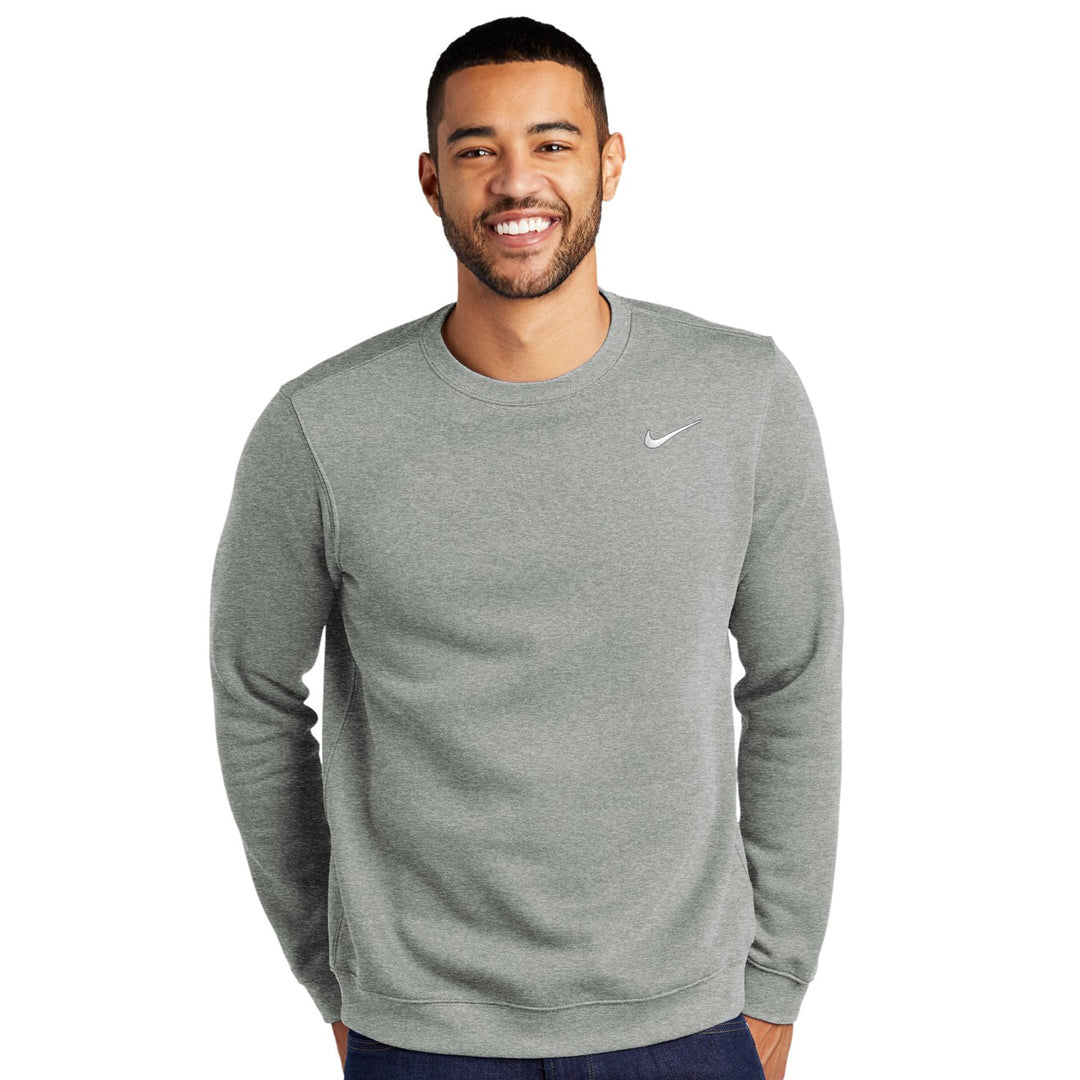 House of Uniforms The Club Fleece Crew Jumper | Mens Nike Grey Marle