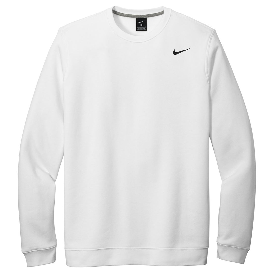 House of Uniforms The Club Fleece Crew Jumper | Mens Nike White