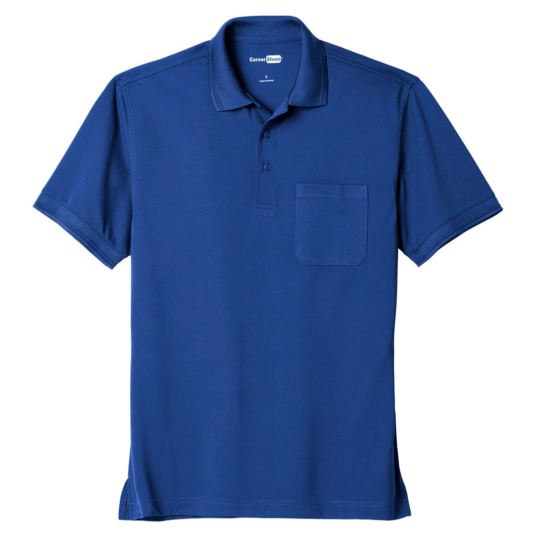 House of Uniforms The Industrial Snag Proof Pocket Polo | Mens | Short Sleeve Corner Stone Royal
