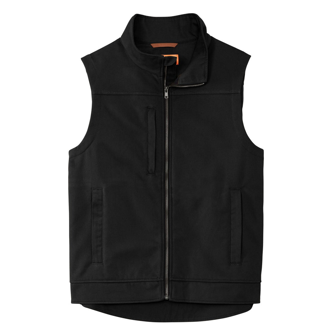 House of Uniforms The Duck Bonded Soft Shell Vest | Mens Corner Stone Black