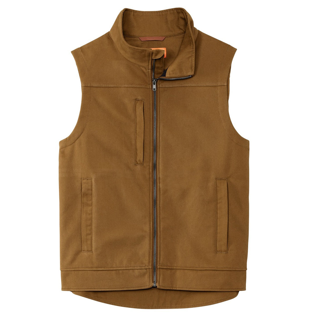 House of Uniforms The Duck Bonded Soft Shell Vest | Mens Corner Stone Tan
