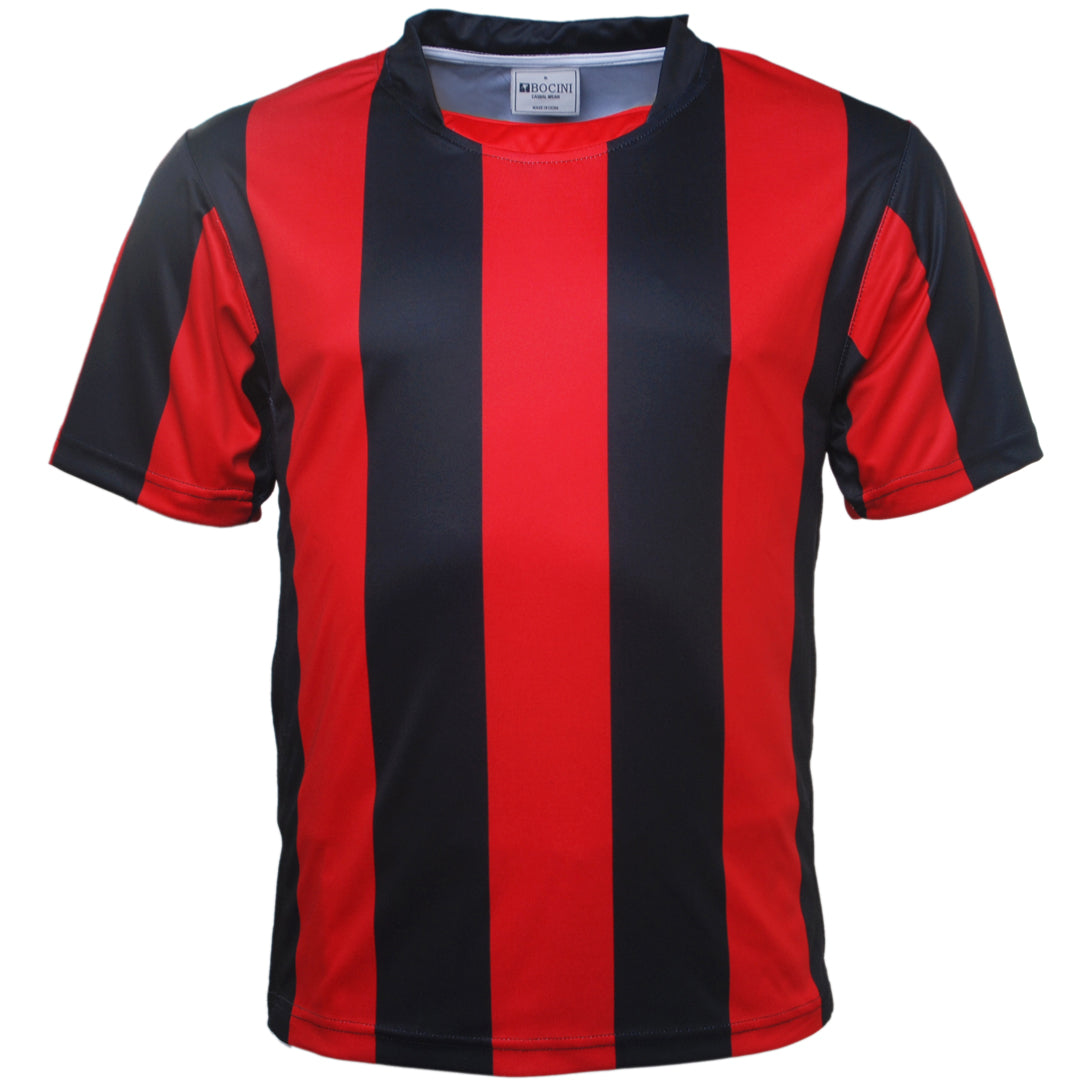 House of Uniforms The Striped Soccer Jersey | Kids Bocini Black/Red