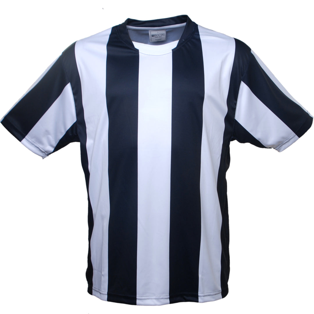 House of Uniforms The Striped Soccer Jersey | Kids Bocini Black/White