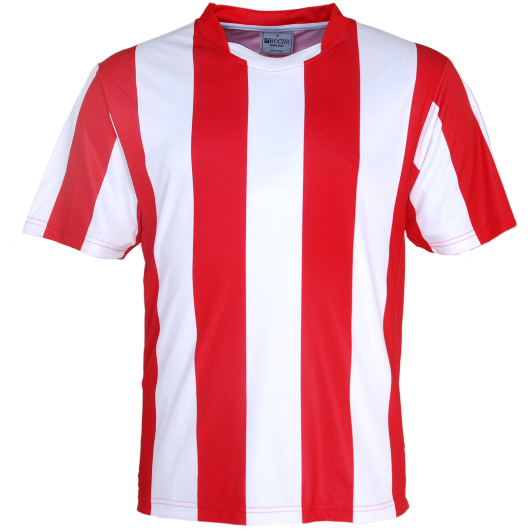 House of Uniforms The Striped Soccer Jersey | Kids Bocini Red/White