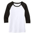 House of Uniforms The Tri Blend 3/4 Sleeve Tee | Ladies District Black/White