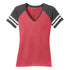 House of Uniforms The Game Day Tee | Short Sleeve | Ladies District Red/Charcoal