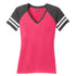 House of Uniforms The Game Day Tee | Short Sleeve | Ladies District Pink/Charcoal