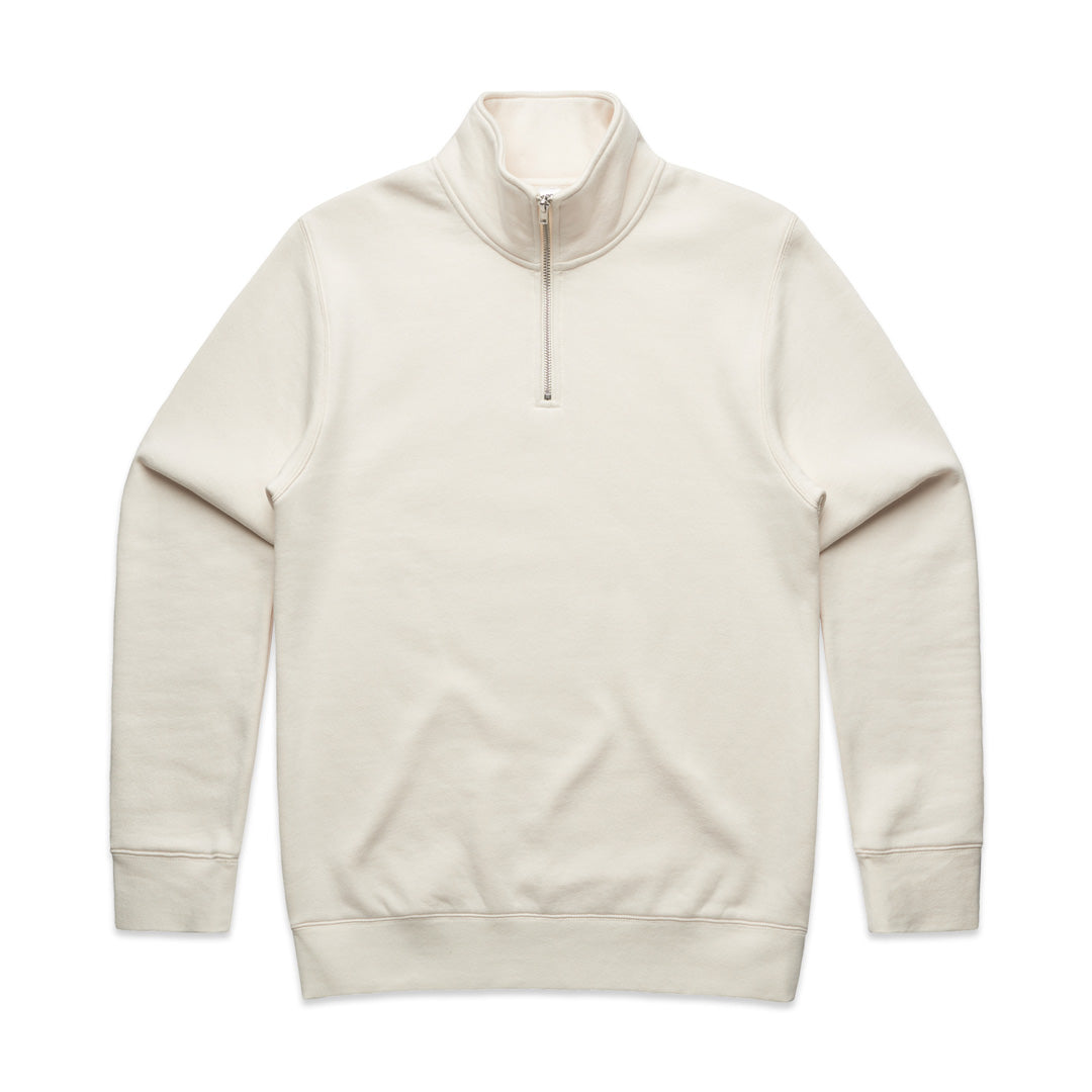 House of Uniforms The Half Zip Crew | Mens | Pullover AS Colour Ecru