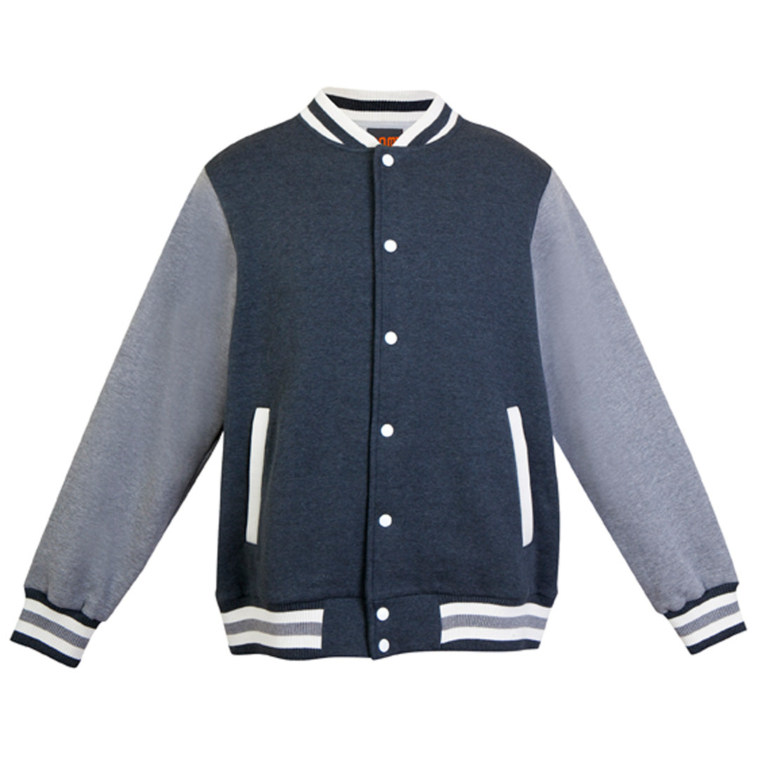 House of Uniforms The Varsity Jacket | Mens Ramo Dark Grey Marle