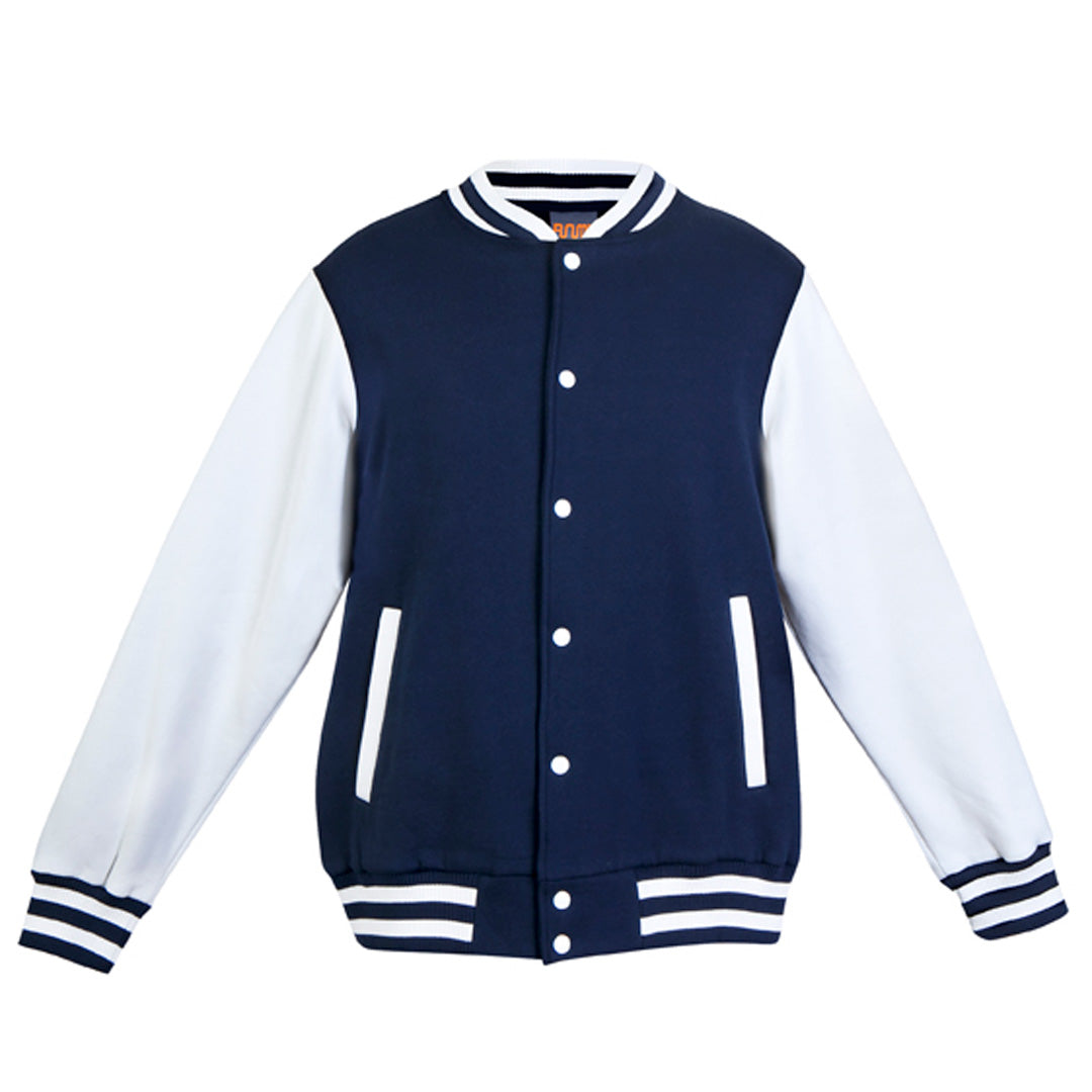 House of Uniforms The Varsity Jacket | Mens Ramo Navy/White
