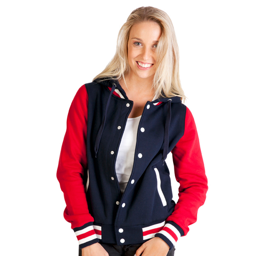 House of Uniforms The Hooded Varsity Jacket | Ladies Ramo