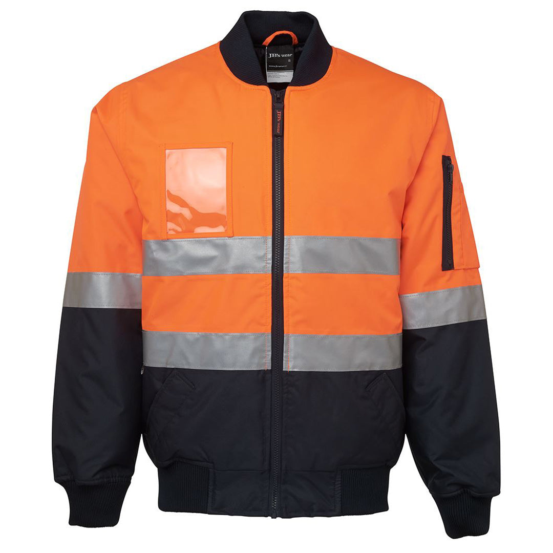 House of Uniforms The Hi Vis Flying Jacket | Day Night | Adults Jbs Wear Orange/Navy