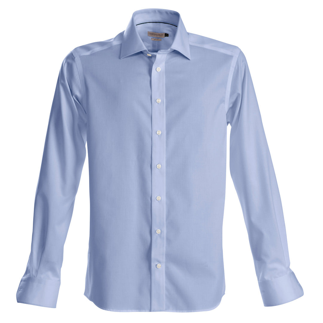 House of Uniforms The Green Bow Shirt | Mens | Long Sleeve James Harvest Sky Blue
