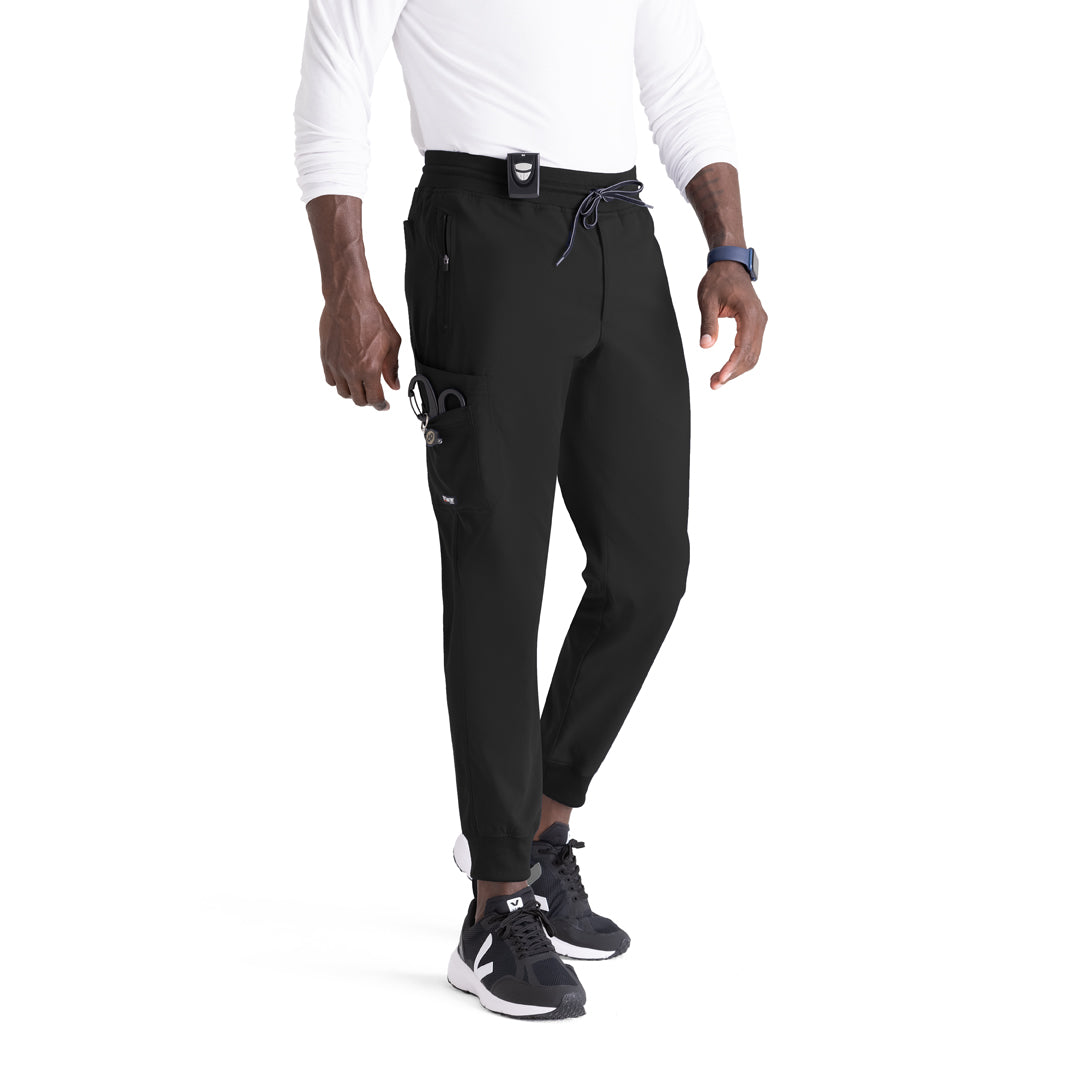 House of Uniforms The Murphy Scrub Jogger Pant | Mens | Regular | Greys Anatomy Greys Anatomy by Barco Black