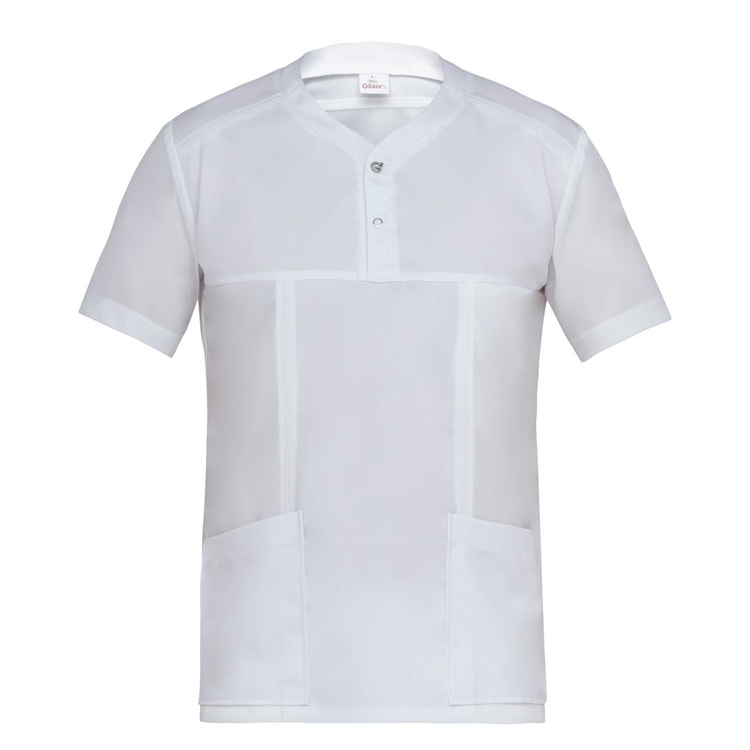 House of Uniforms The Connor Tunic | Mens | Short Sleeve Giblors White