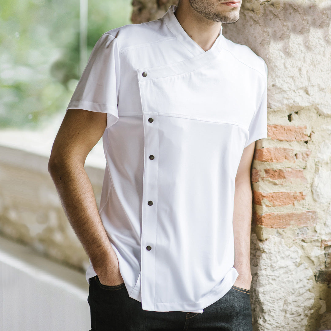 House of Uniforms The Lapo Tunic | Mens | Short Sleeve Giblors White