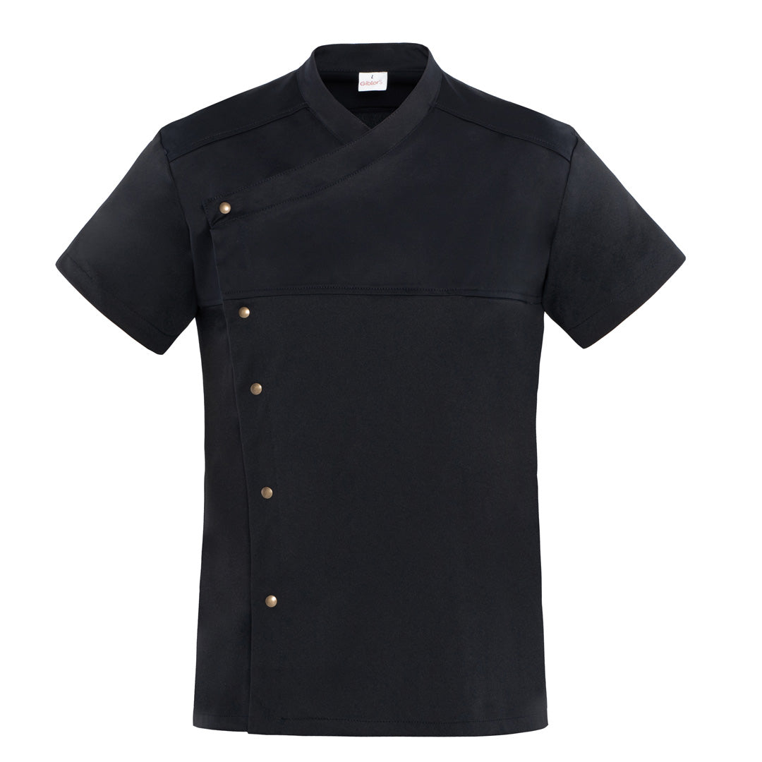 House of Uniforms The Lapo Tunic | Mens | Short Sleeve Giblors Black