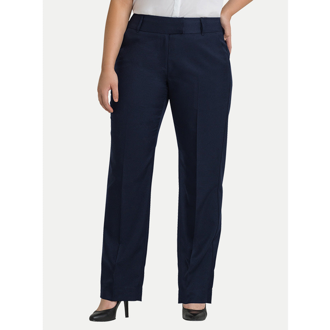 House of Uniforms The Gigi Curvy Pant | Ladies | Wool Blend Corporate Comfort Navy