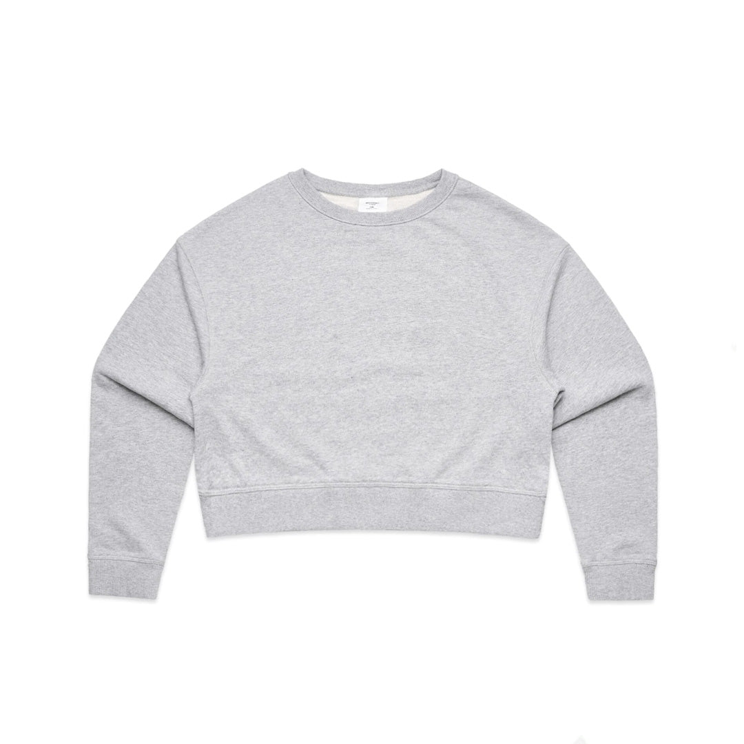 House of Uniforms The Cropped Crew | Ladies AS Colour Grey Marle