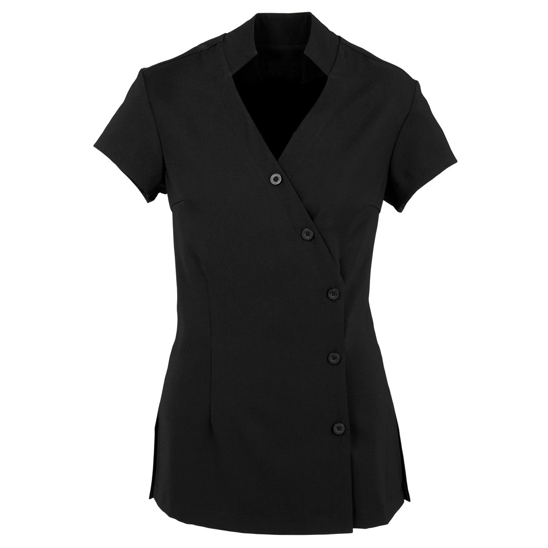House of Uniforms The Zen Tunic | Ladies | Short Sleeve Biz Collection Black
