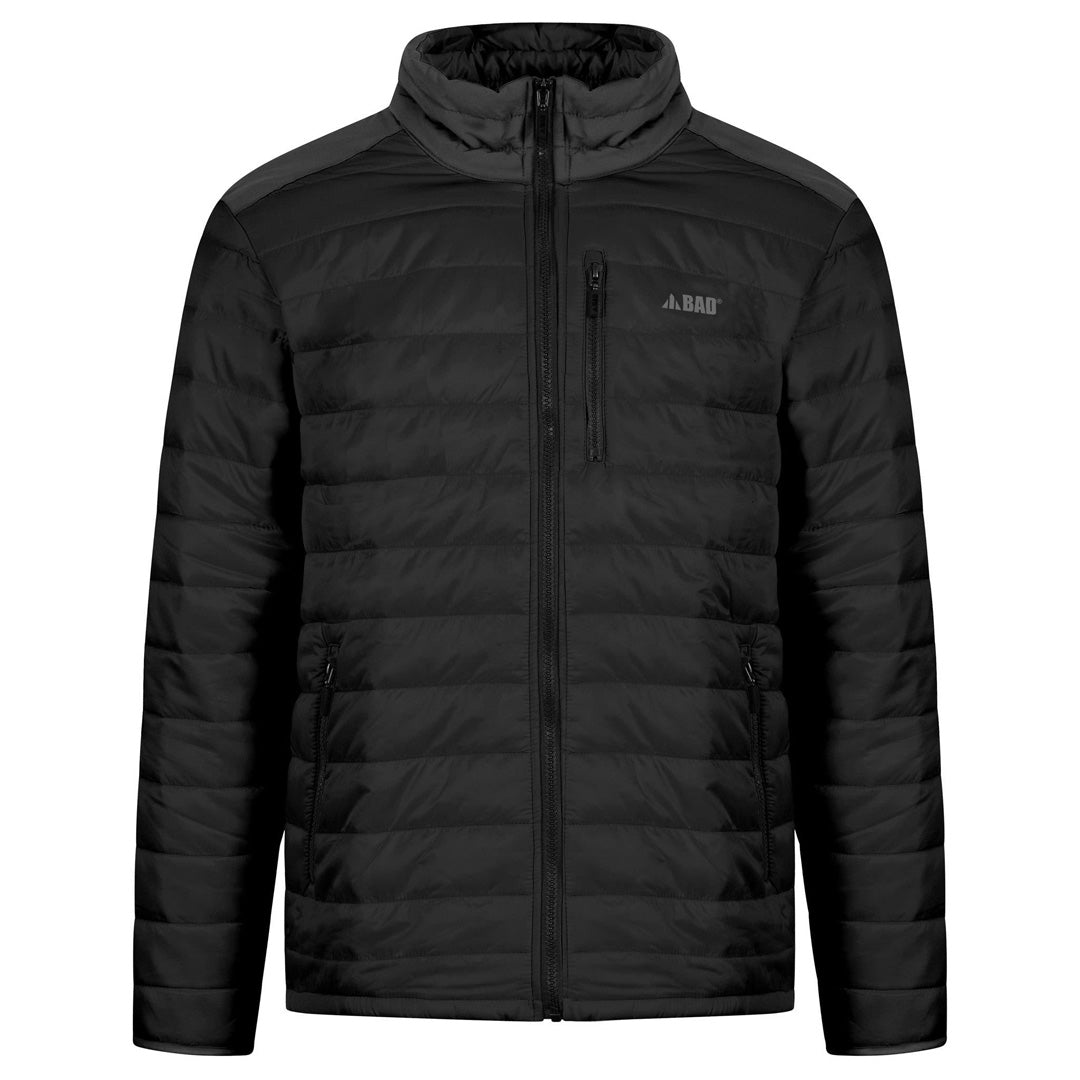 House of Uniforms The Hi Vis Down Puffer Jacket | Mens Bad Workwear Black