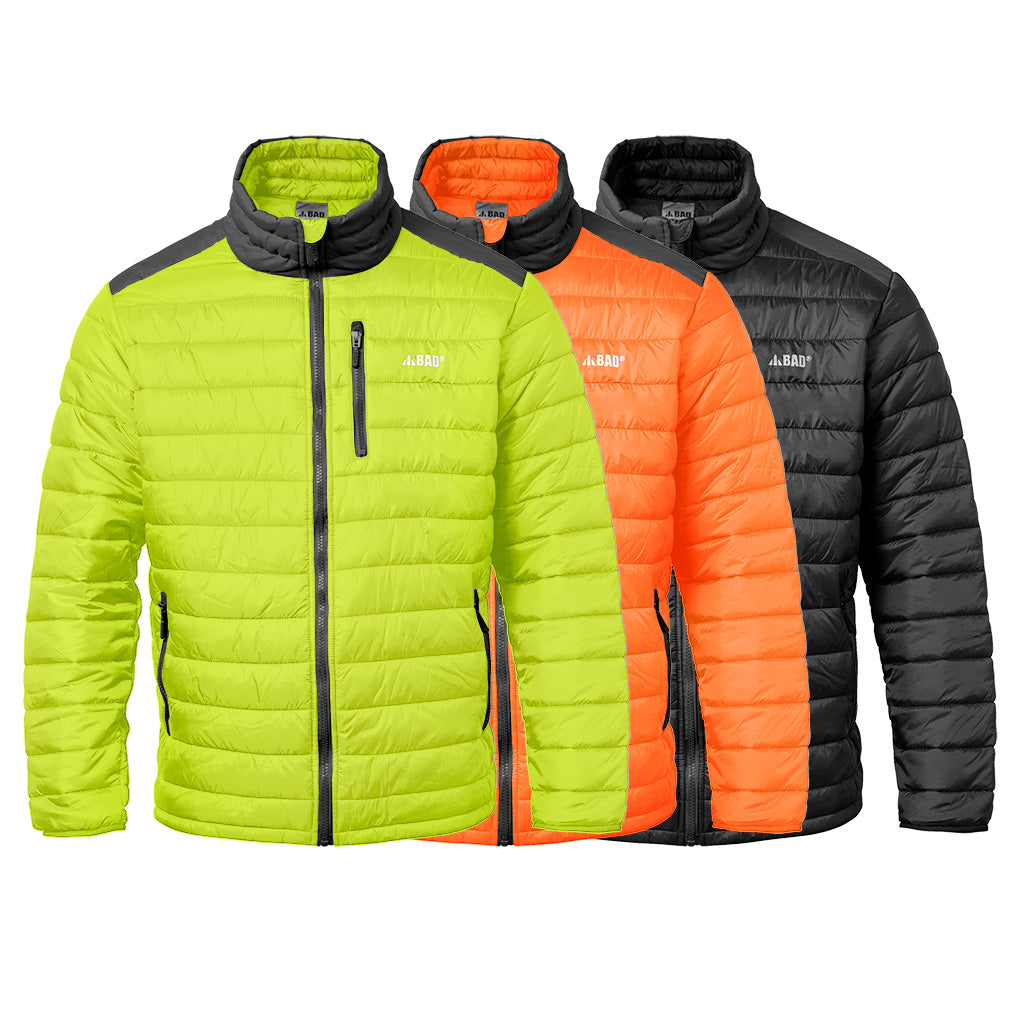 House of Uniforms The Hi Vis Down Puffer Jacket | Mens Bad Workwear