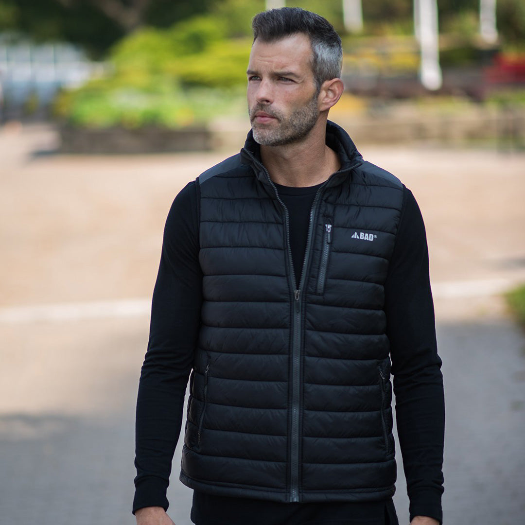 House of Uniforms The Bad Hi Vis Down Puffer Vest | Mens Bad Workwear