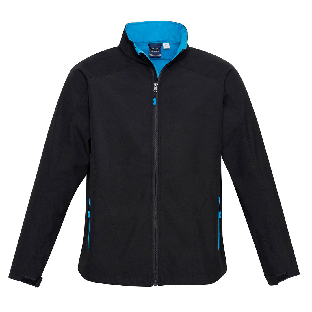 House of Uniforms The Geneva Jacket | Mens Biz Collection Black/Cyan