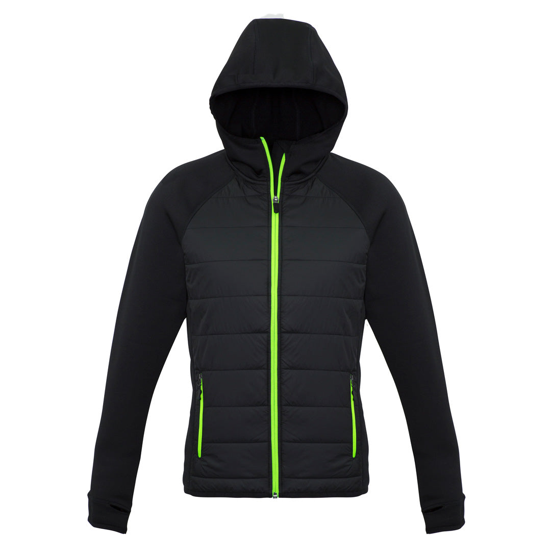 House of Uniforms The Stealth Jacket | Ladies Biz Collection Black/Lime