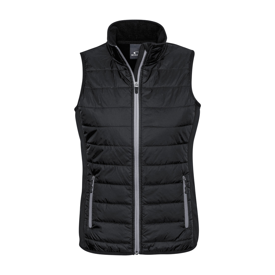 House of Uniforms The Stealth Vest | Ladies Biz Collection Black/Silver