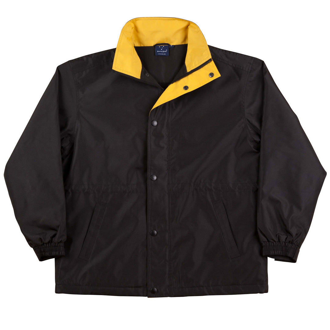 House of Uniforms The Stadium Jacket | Adults Winning Spirit Black/Gold