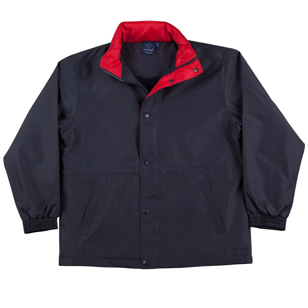 House of Uniforms The Stadium Jacket | Adults Winning Spirit Navy/Red